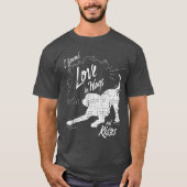 ぼろ服とキスの犬の恋人に恋を見つけた Tシャツ (正面)