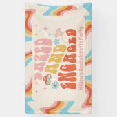 ぼんやりとエンゲージされた独身最後の夜のデコレーション 横断幕 (縦)