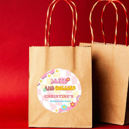 ぼんやりとエンゲージされた独身最後の夜のデコレーション 70年代スタイル ラウンドシール