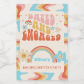 ぼんやりとエンゲージの花嫁パーティーの景品 ワインラベル (シングルラベル)