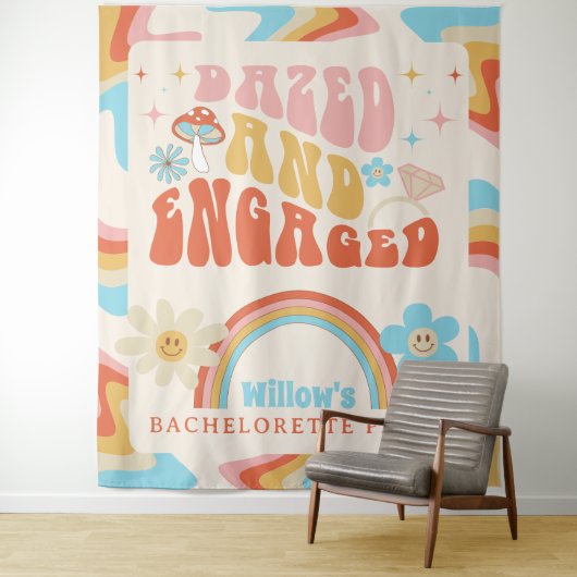 ぼんやりとエンゲージの花嫁パーティー飾り タペストリー (インサイチュ)