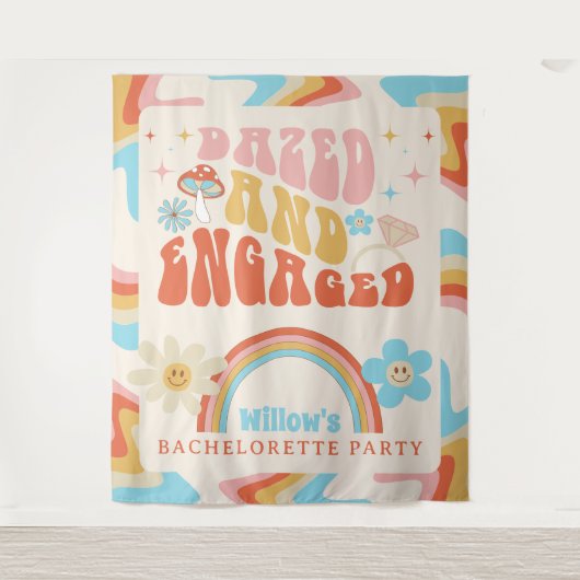 ぼんやりとエンゲージの花嫁パーティー飾り タペストリー (正面)