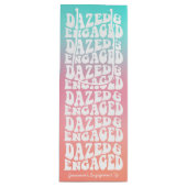 ぼんやりとエンゲージ ピンクアクア レトロ ワインギフトバッグ (正面)