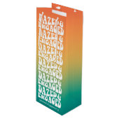 ぼんやりとエンゲージ レトロテキスト ワインギフトバッグ (正面アングル)