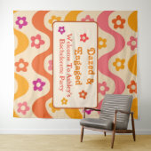 ぼんやりとエンゲージ レトロ70年代 ブライズメイドパーティー タペストリー (インサイチュ(横))