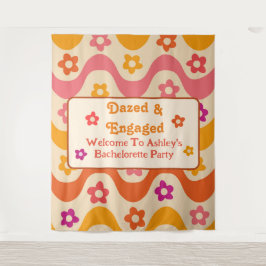 ぼんやりとエンゲージ レトロ70年代 ブライズメイドパーティー タペストリー