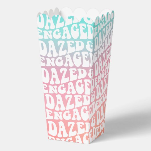 ぼんやりエンゲージ | ピンクアクア レトロパーティー フェイバーボックス (正面)