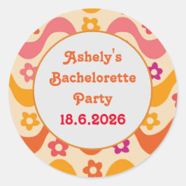 ぼんやりエンゲージ レトロ70年代 ブライズメイドパーティー ラウンドシール