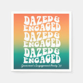 ぼんやり夢中 レトロ タイポグラフィ スタンダードカクテルナプキン (正面)