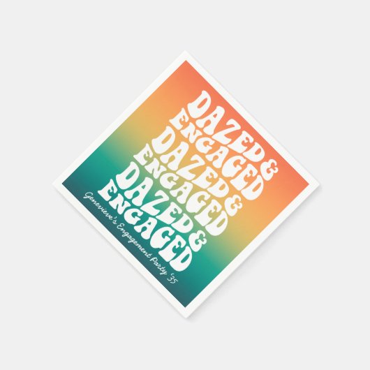 ぼんやり夢中 レトロ タイポグラフィ スタンダードカクテルナプキン (角)