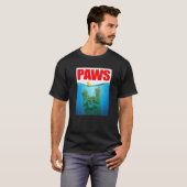 ぽぅず かわいい子猫 ネコと黄色のゴムのあひる Tシャツ (正面フル)