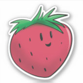 ぽちゃぽちゃのイチゴ シール (正面)