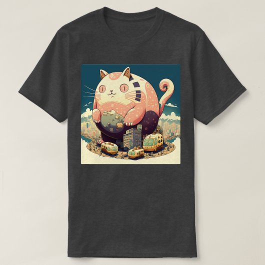ぽちゃぽちゃのカタジラ Tシャツ (デザイン正面)
