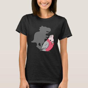 ぽちゃぽちゃのガラ・コカトーレックス恐竜のかわいいオウム Tシャツ
