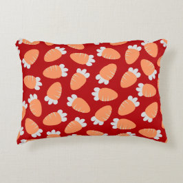 ぽちゃぽちゃのニンジン赤 アクセントクッション