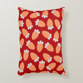 ぽちゃぽちゃのニンジン赤 アクセントクッション (正面(垂直))