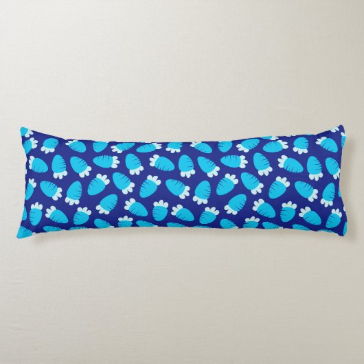 ぽちゃぽちゃのニンジン青 ボディピロー (正面)