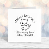 ぽちゃぽちゃのリトルフクロウの住所 セルフインキングスタンプ