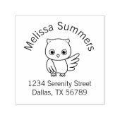 ぽちゃぽちゃのリトルフクロウの住所 セルフインキングスタンプ (デザイン)