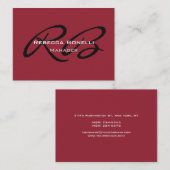 ぽちゃぽちゃの書道モノグラム名刺 名刺 (正面/裏面)