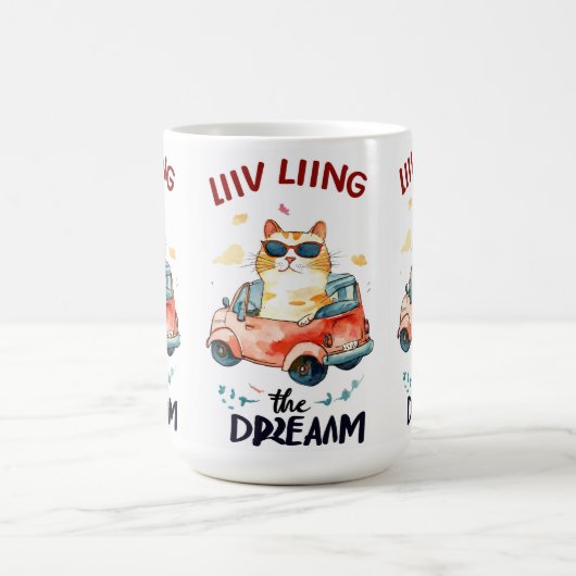 ぽちゃぽちゃの猫：夢のコーヒーマグを生きる コーヒーマグカップ (中央)