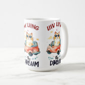 ぽちゃぽちゃの猫：夢のコーヒーマグを生きる コーヒーマグカップ (正面右)