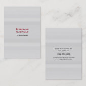 ぽちゃりと垂直グレーのプレーンモダンプロフェッショナル 名刺 (正面/裏面)