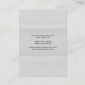 ぽちゃりと垂直グレーのプレーンモダンプロフェッショナル 名刺 (裏面)