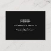 ぽちゃりと黒いモノグラムユニーク名刺 名刺 (裏面)