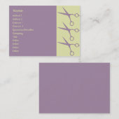 ぽっちゃりしたはさみ- 名刺 (正面/裏面)