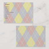 ぽっちゃりしたアーガイル- 名刺 (正面/裏面)