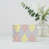 ぽっちゃりしたアーガイル- 名刺 (スタンド正面)