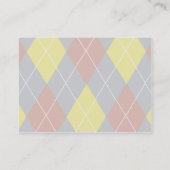 ぽっちゃりしたアーガイル- 名刺 (裏面)