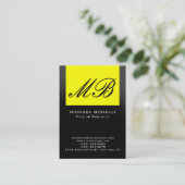 ぽっちゃりしたイエローグレーブラックモノグラムの名刺 名刺 (スタンド正面)