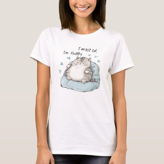 ぽっちゃりしたキャットチルビベス Tシャツ (正面)