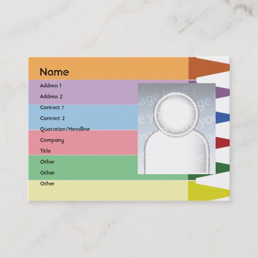 ぽっちゃりしたクレヨン- 名刺 (正面)