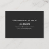 ぽっちゃりしたグレーモノグラム名刺 名刺 (裏面)