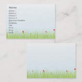 ぽっちゃりしたケシ分野- 名刺 (正面/裏面)