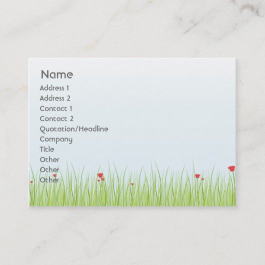 ぽっちゃりしたケシ分野- 名刺 (正面)