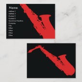 ぽっちゃりしたサクソフォーン- 名刺 (正面/裏面)