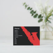 ぽっちゃりしたサクソフォーン- 名刺 (スタンド正面)