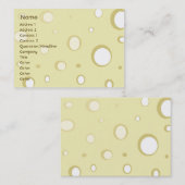 ぽっちゃりしたスイスチーズ- 名刺 (正面/裏面)