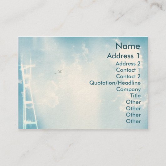 ぽっちゃりしたタワー- 名刺 (正面)