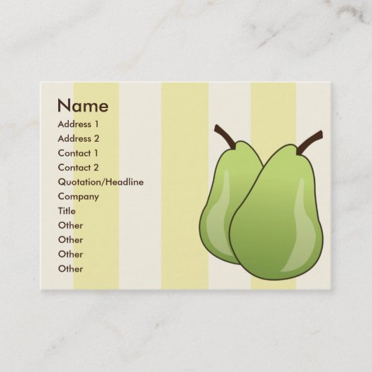 ぽっちゃりしたナシ- 名刺 (正面)