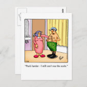 ぽっちゃりしたハビーユーモアポストカード ポストカード (正面/裏面)