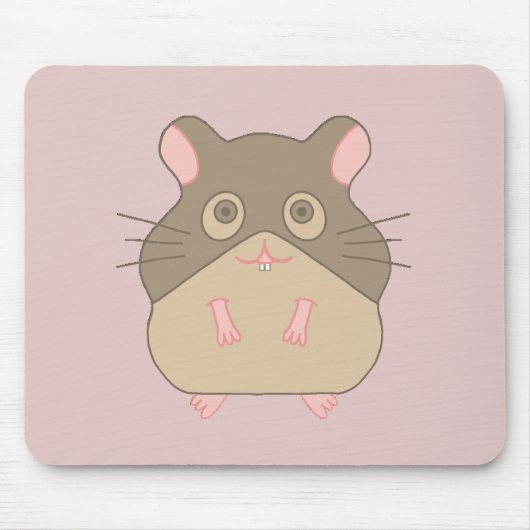 ぽっちゃりしたハムスター マウスパッド (正面)