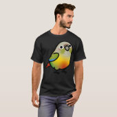 ぽっちゃりしたパイナップルグリーンの頬の構成 Tシャツ (正面フル)