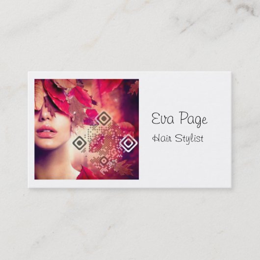 ぽっちゃりしたビジネスQRコードカード、3.5" x 2.5"、100 pac 名刺 (正面)