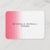 ぽっちゃりしたピンクの白ミニマルフェミニンリストプレーンモダン 名刺 (正面)