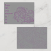 ぽっちゃりしたピンクの花パターン- 名刺 (正面/裏面)